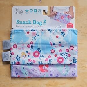 Disney Baby Snack Bag Set - Blue and Purple Floral